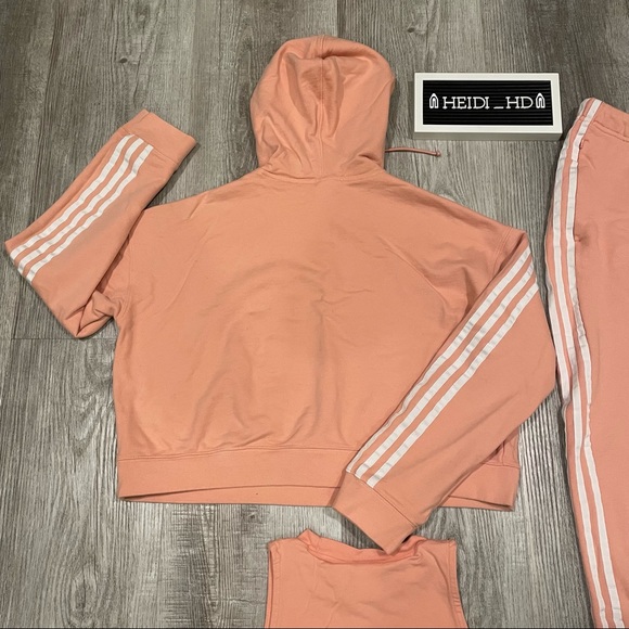 Adidas Originals 3 Stripes Pink 3pcs Set - Picture 9 of 9